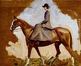 Lady Munnings On Horseback